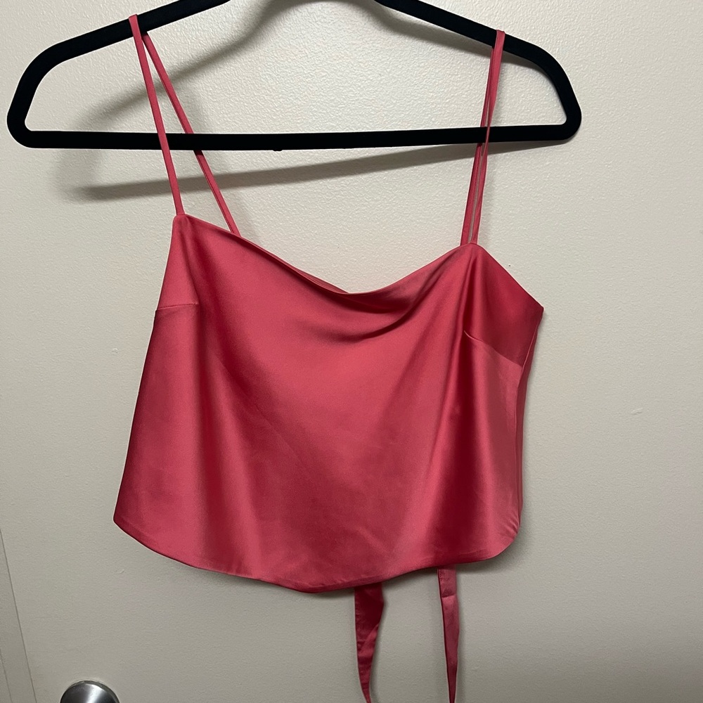 Aritzia Sun-Deh Elektra Pink Scarf Camisole